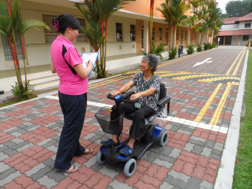 Assessment and training on motorised device